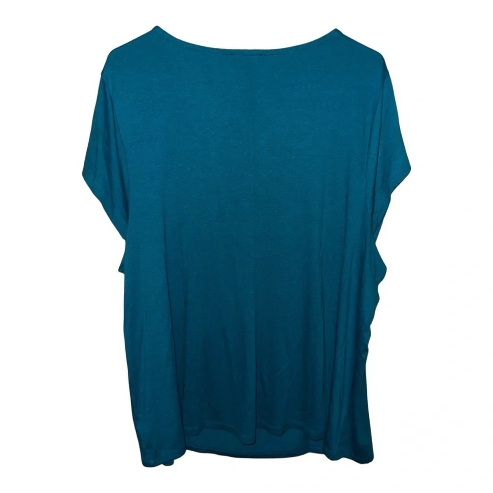 NWT Lane Bryant Teal Cowl Neck Blouse
